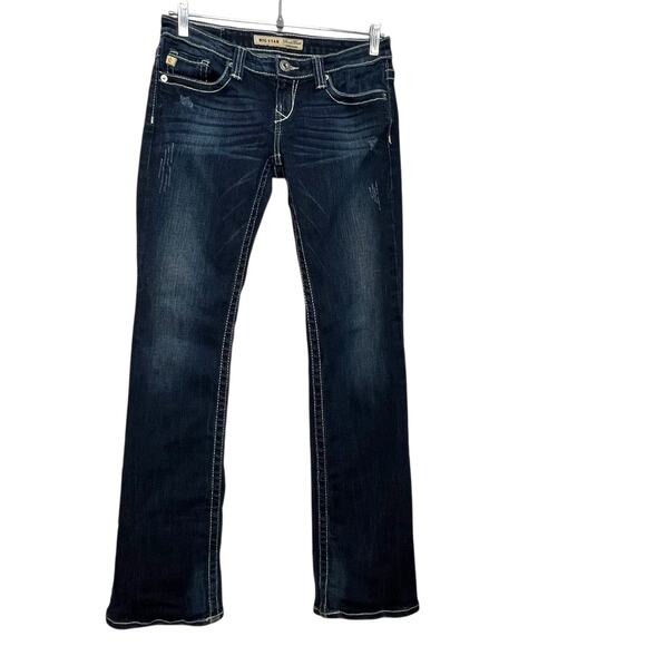 Big Star Bootcut Jeans Size 27 Low Rise Bootcut Jeans Dark Wash - Picture 1 of 12
